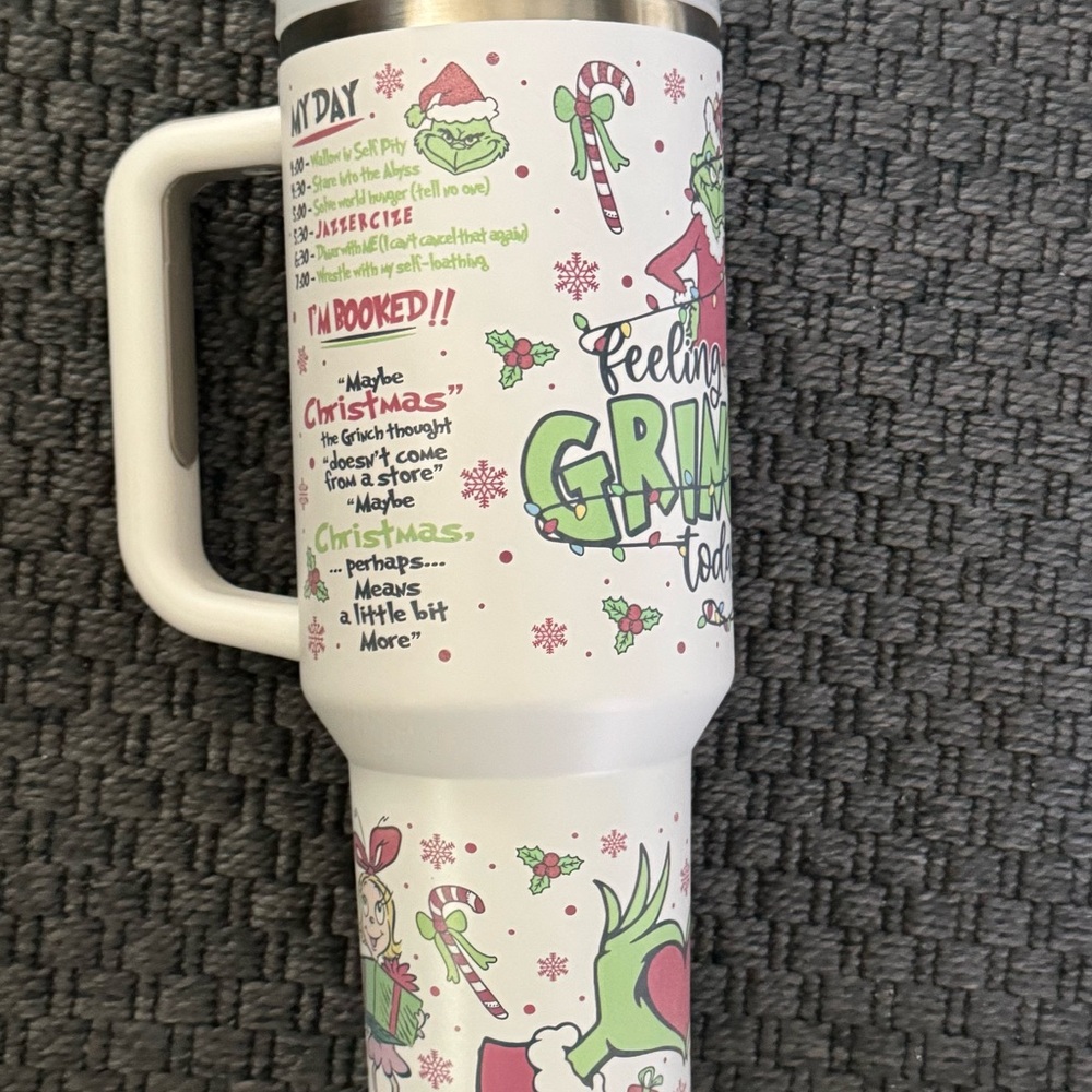 Stanley White Grinch To-Do List Travel Mug 40 oz new - Picture 4 of 8